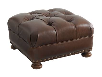 Elle Leather Ottoman