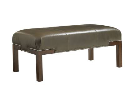 Norfolk Leather Cocktail Ottoman