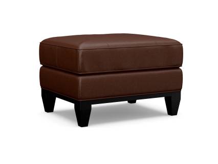 Conrad Leather Ottoman
