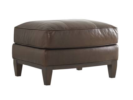 Conrad Leather Ottoman