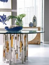 Cityscape Round Dining Table With Glass Top