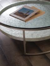 Cumulus Capiz Large Round Cocktail Table