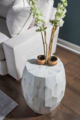 Bello Faceted Drum Table