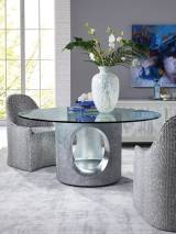 Circa Round Dining Table With Glass Top
