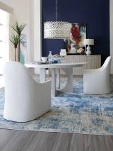 Misty Gray Apostrophe Round Dining Table