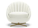 Lucille Swivel Chair - Brass Base