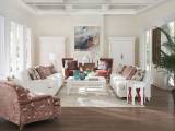 Bilbao Hexagonal End Table With Coral Accents