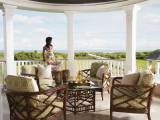 Key Largo Cocktail Table With Glass Top