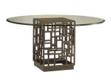 South Sea Dining Table With 60 Inch Glass Top