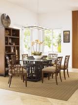 South Sea Dining Table With 84 X 48 Inch Glass Top