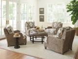 Hanover Leather Tufted Top Ottoman