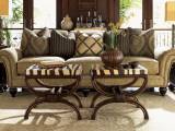 Striped Delight Accent Table