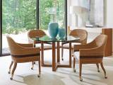 Dorian Woven Arm Chair With Casters