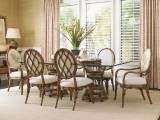 Aruba Dining Table With 84 X 48 Inch Glass Top