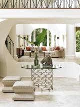 Bollinger Round Dining Table With 72 Inch Glass Top