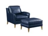 Coconut Grove Leather Ottoman