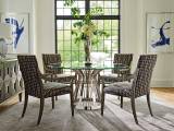 Riviera Stainless Dining Table With 60 Inch Glass Top