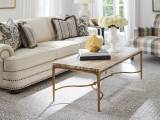 Menlo Park Rectangular Cocktail Table With Stone Top