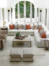 Wheatley Leather Ottoman