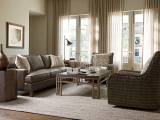 Everett Round Travertine End Table