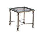 Bluff Metal And Glass End Table