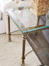 Bluff Metal And Glass End Table
