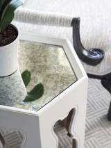 Bilbao Hexagonal End Table With Buff Accents
