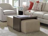 Savona Leather Cocktail Ottoman With Slide