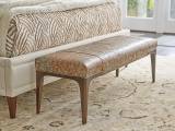 Savile Leather Bench