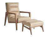 Hayley Leather Ottoman