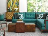 Broadway Leather Cocktail Ottoman With Slide