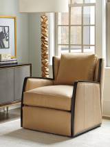 Delancey Leather Swivel Chair