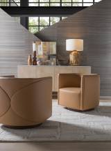 Ingrid Leather Swivel Chair