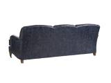 Sydney Leather Sofa With Brass Casters