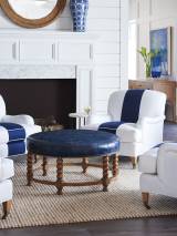 Naples Leather Cocktail Ottoman