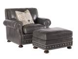Devon Leather Ottoman