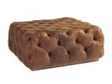Laurel Leather Cocktail Ottoma