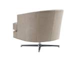 Graves Leather Swivel Chair - Polished Chrome