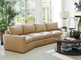 Ashbury Tan Leather Sectional