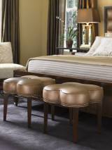 Pampelonne Leather Ottoman