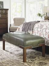 Norfolk Leather Cocktail Ottoman