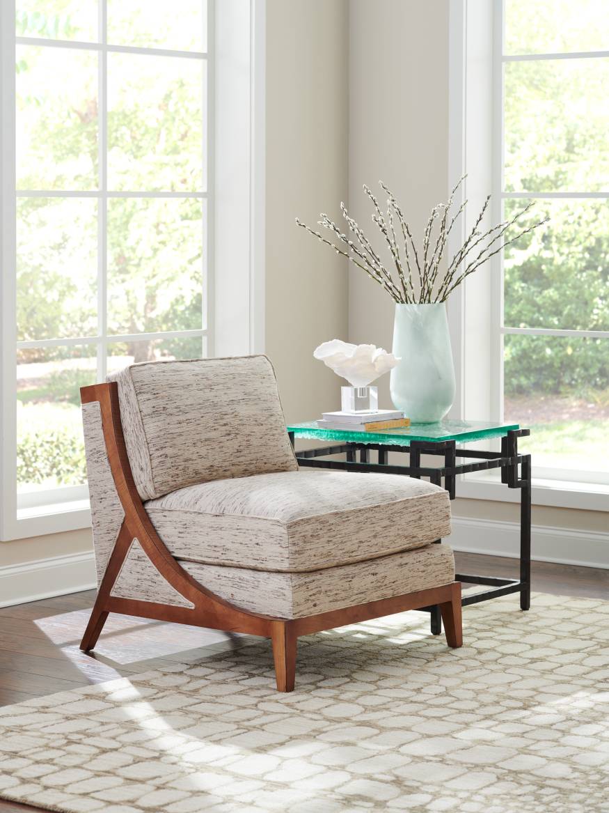 Hermes Reef Glass Top End Table Lexington Home Brands