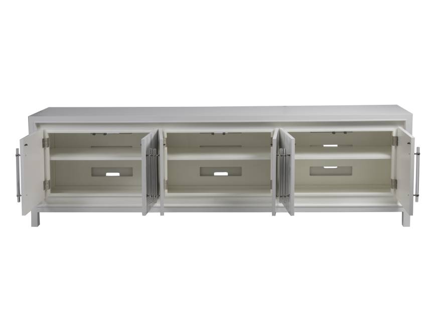 Elation White Long Media Console Lexington Home Brands