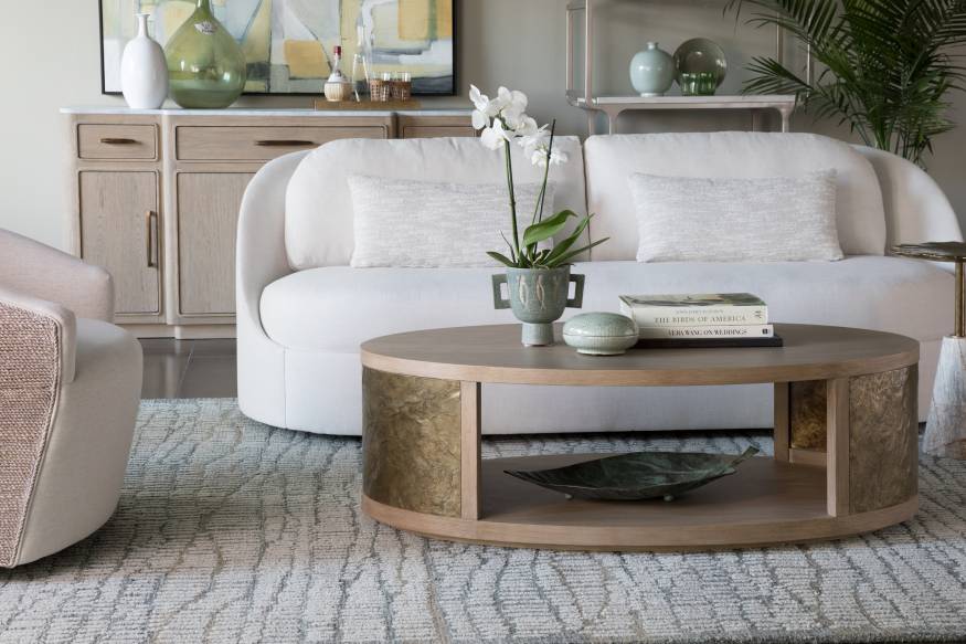 2370-949 | Simpatico Oval Cocktail Table | Simpatico| Lexington Home