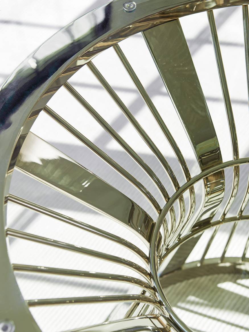 732-875-60C | Riviera Stainless Dining Table With Glass Top | Ariana|