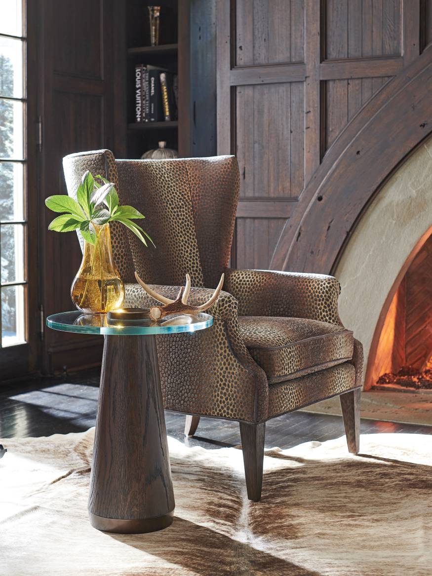 Apex Glass Top Accent Table Lexington Home Brands