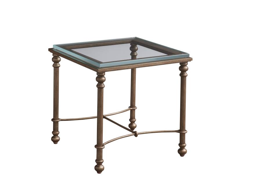 Bluff Metal And Glass End Table Lexington Home Brands