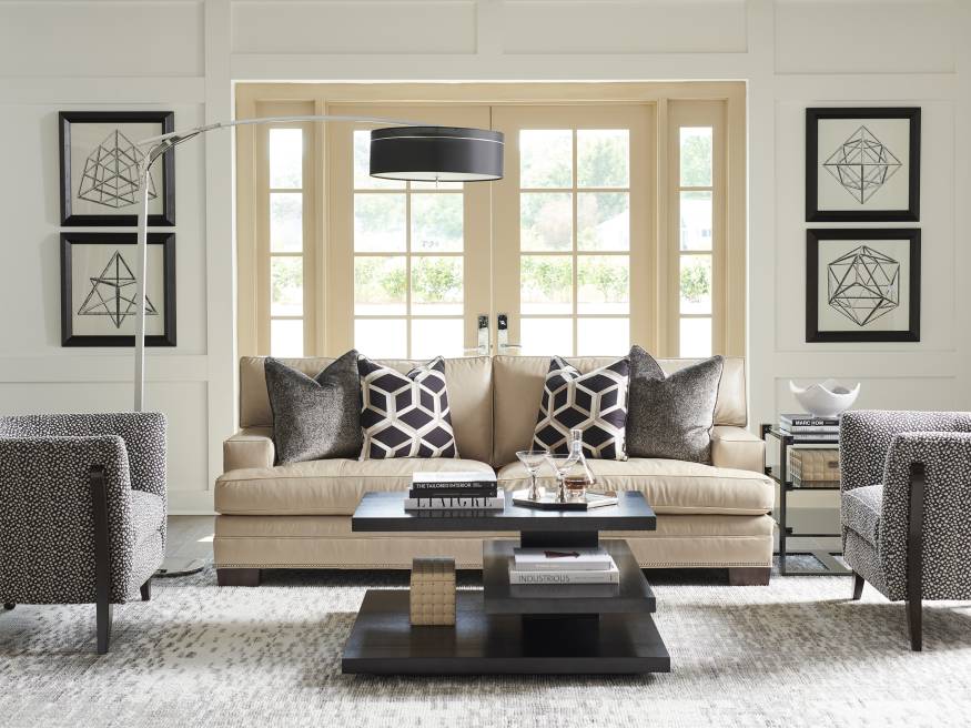 Tyson Leather Sofa Lexington Home Brands