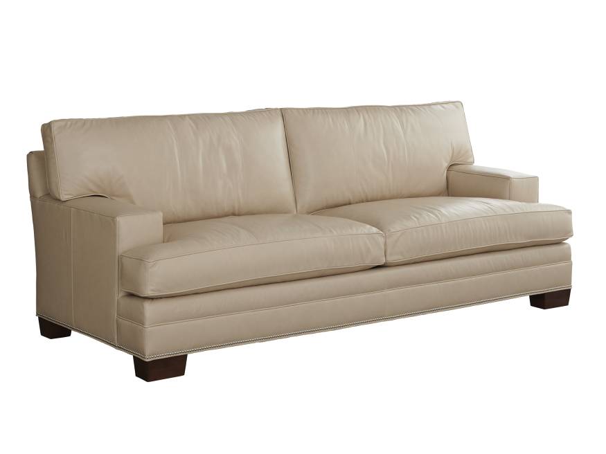 Tyson Leather Sofa Lexington Home Brands