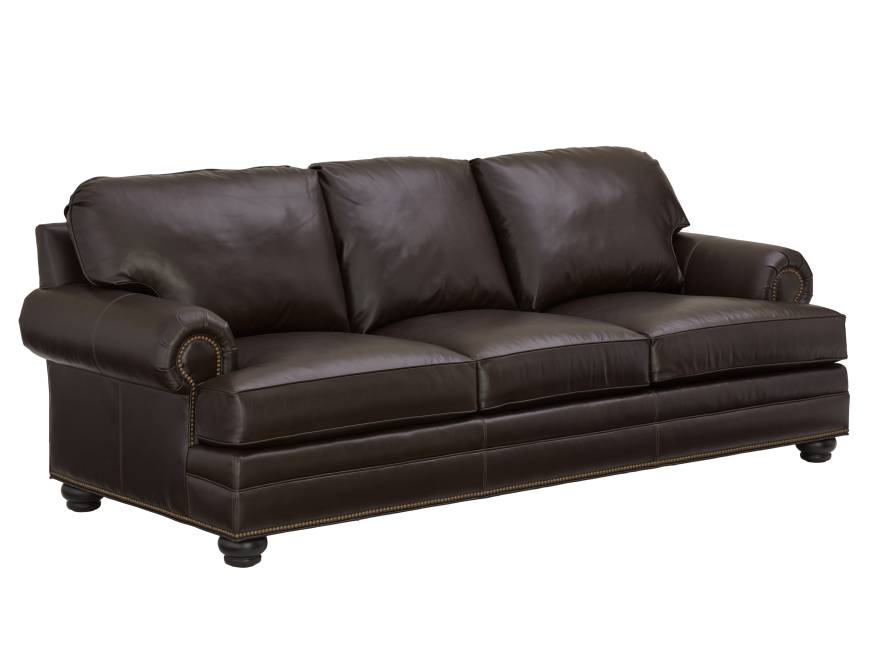Tyson Leather Sofa Lexington Home Brands